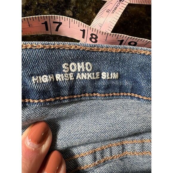 Nicole Miller NY Women's Distressed Ankle Jeans Size 22 Blue Slim Fit - Picture 9 of 16